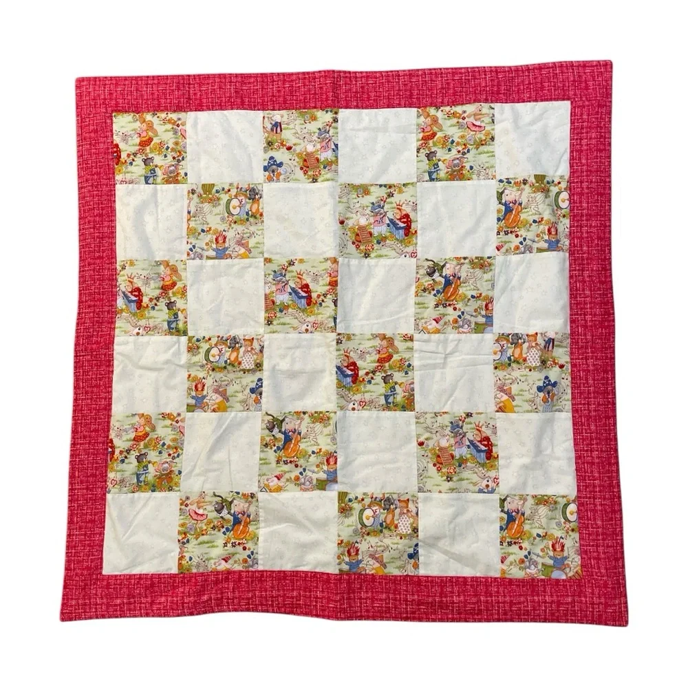 Patchwork Quilt Handcrafted by Shepherd Quilters Stroller Blanket Child Size